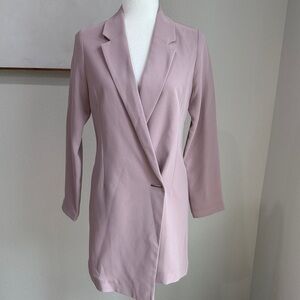 Topshop Long Blazer Dress- Dusty Rose